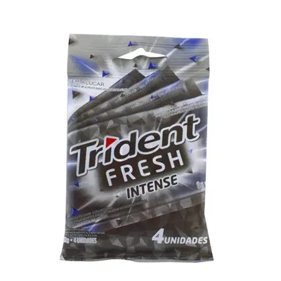 CHICLETE TRIDENT INTENSE BAG COM 4 UN