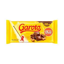 CHOCOLATE AO LEITE GAROTO COM CASTANHA DE CAJU 90G