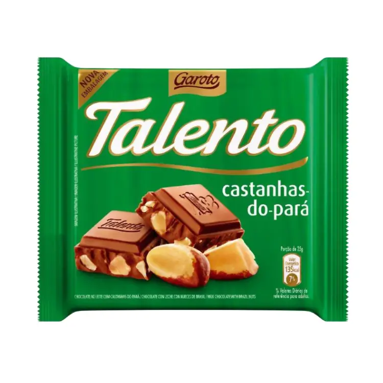 CHOCOLATE GAROTO TALENTO CASTANHAS DO PARÁ 25G