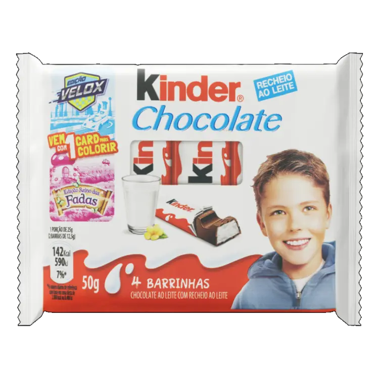 CHOCOLATE KINDER RECHEIO AO LEITE 50 G