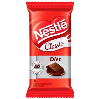 CHOCOLATE AO LEITE NESTLÉ CLASSIC DIET 25G