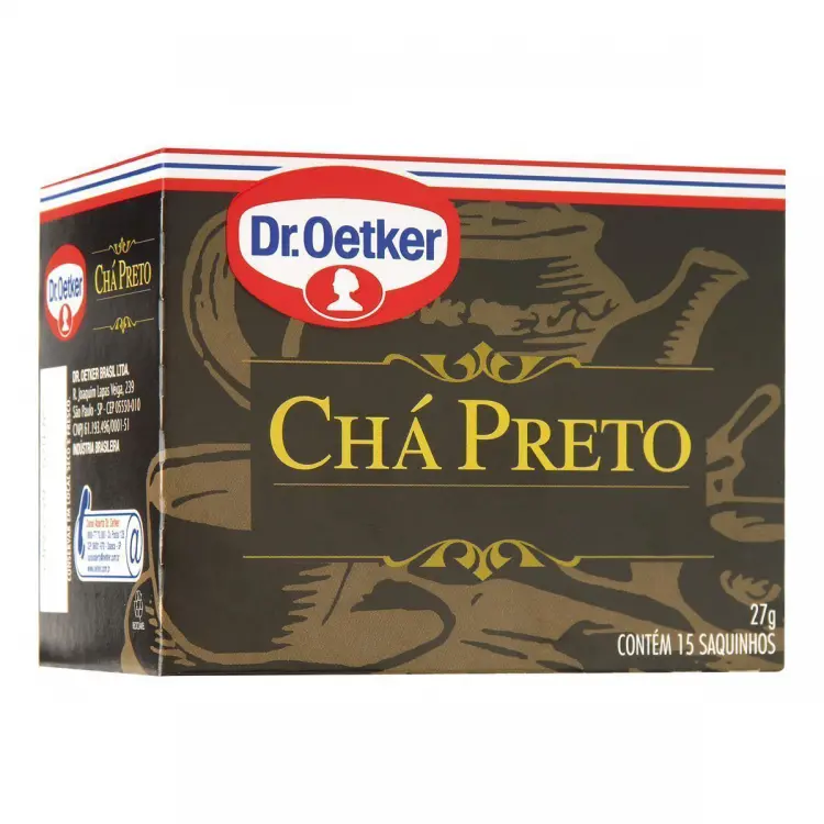 CHÁ DR. OETKER PRETO 10 SACHES