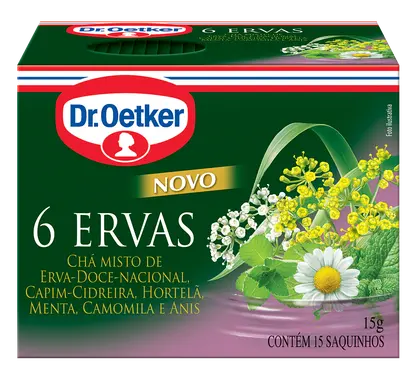 CHÁ DR. OETKER 6 ERVAS 10 SACHES