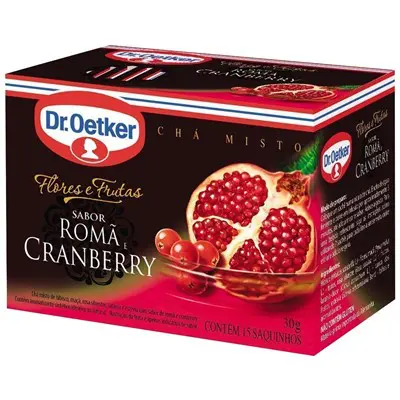 CHÁ OETKER FRUTAS & FRUTAS ROMA/CRANBERRY SACHE COM 15 30 GR