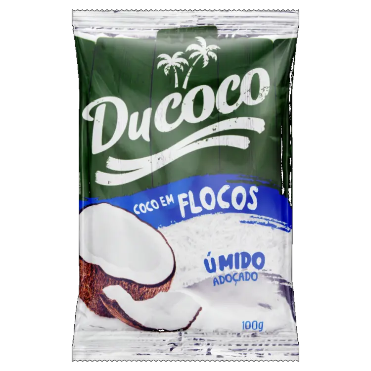 COCO RALADO EM FLOCOS DUCOCO ÚMIDO ADOÇADO 100G