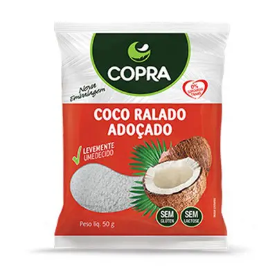 COCO RALADO ADOÇADO MAIS COCO ÚMIDO 50G