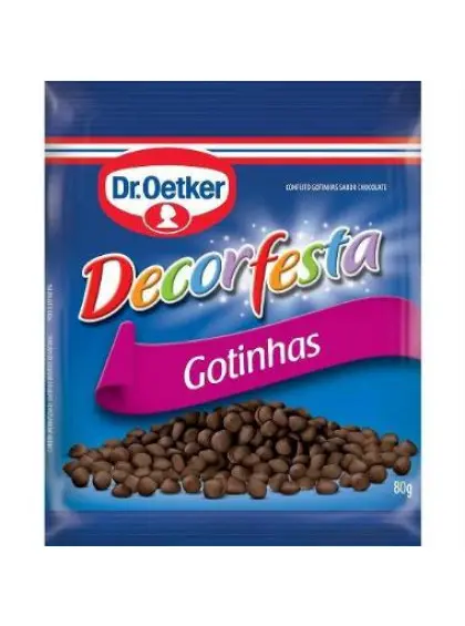 CONFEITO DR. OETKER DECOR GOTAS CHOCOLATE 80 G