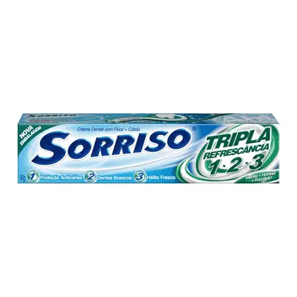 CREME DENTAL SORRISO TRIPLA REFRESCÂNCIA 90G