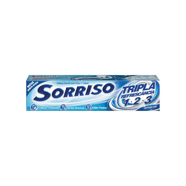 CREME DENTAL SORRISO TRIPLA REFRESCÂNCIA 90G