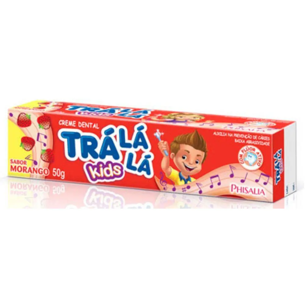 CREME DENTAL TRÁ-LA-LA MORANGO 50G