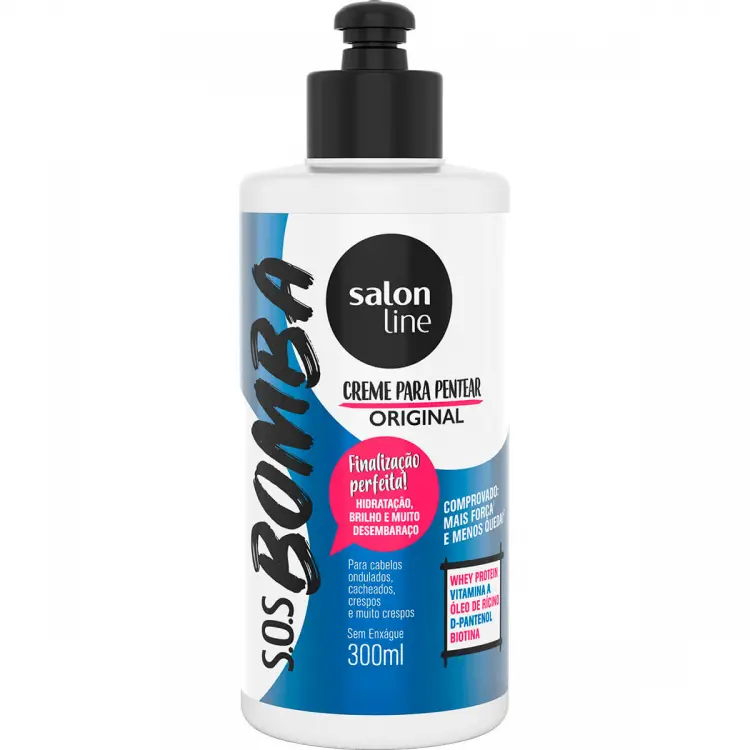 CREME PARA PENTEAR SALON LINE SOS BOMBA 300 ML