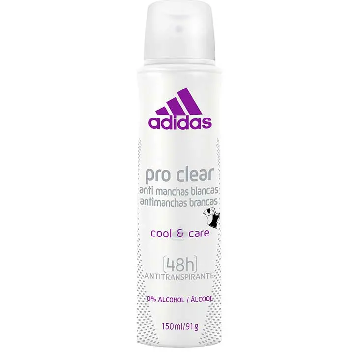 DESODORANTE ADIDAS AEROSOL FEMININO PRÓ CLEAR 150ML