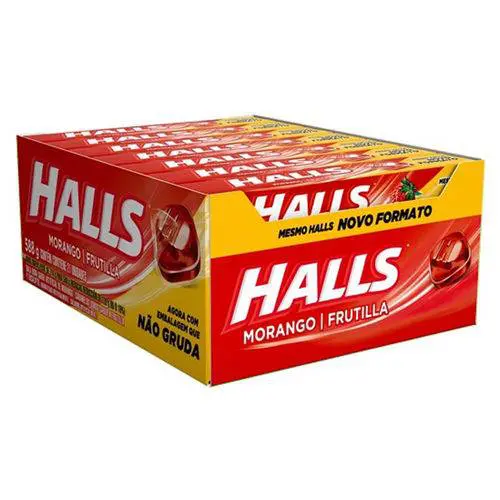 DROPS HALLS MORANGO 21 UNIDADES