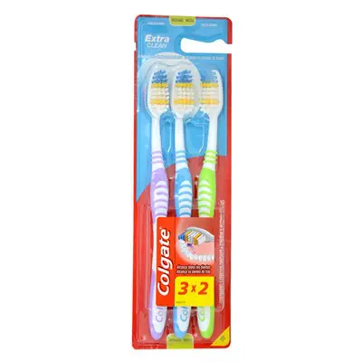 ESCOVA DENTAL COLGATE EX CLEAN MÉDIA LEVE 3 UNIDADES PAGUE 2 UNIDADES