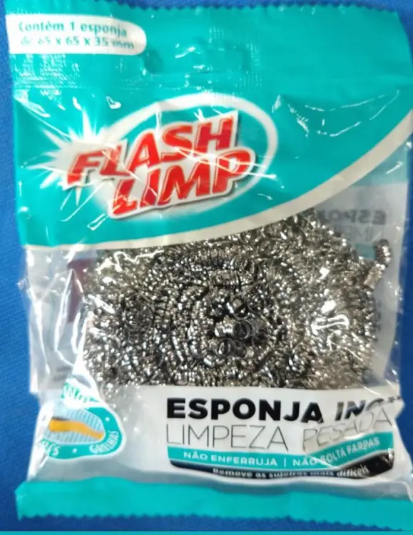 ESPONJA DE AÇO FLASH LIMP LIMPEZA PESADA