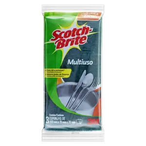 ESPONJA SCOTCH BRITE COM 3 UNIDADES