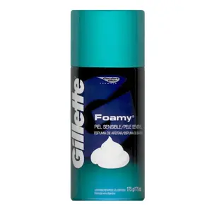 ESPUMA DE BARBEAR GILLETTE FOAMY PELE SENSÍVEL 175G