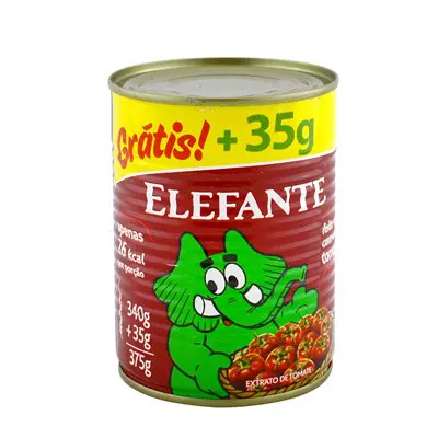 EXTRATO DE TOMATE ELEFANTE 340G + 35G GRÁTIS