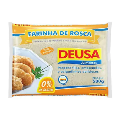 FARINHA DE ROSCA DEUSA SEM GLÚTEN 500 GRAMAS