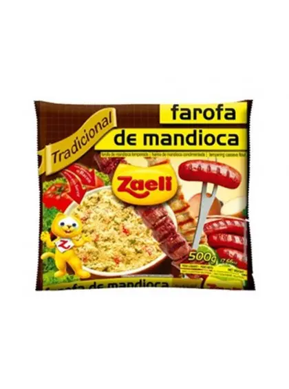 FAROFA DE MANDIOCA ZAELI TEMPERO TRADICIONAL 500G