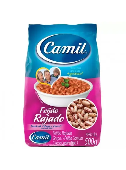 FEIJÃO CAMIL RAJADO TP1 500G