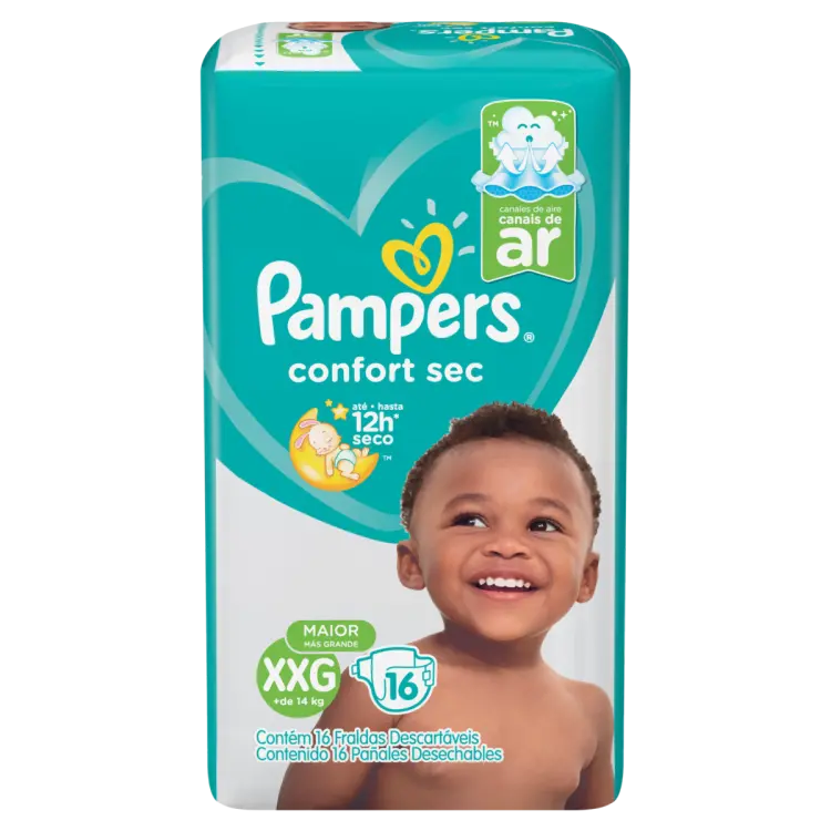 FRALDA DESCARTÁVEL PAMPERS CONFORT SEC XXG 16 UN