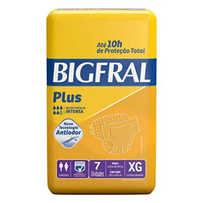 FRALDA GERIÁTRICA BIGFRAL PLUS XG 7 UNIDADES