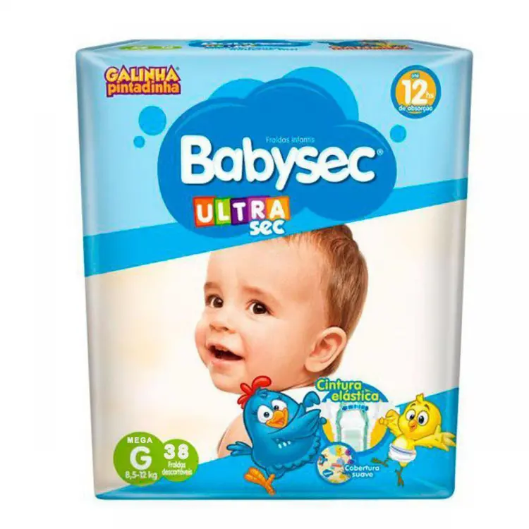 FRALDAS BABYSEC G 34 UNIDADES