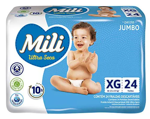 FRALDAS MILI JUMBO XG 24 UNIDADES