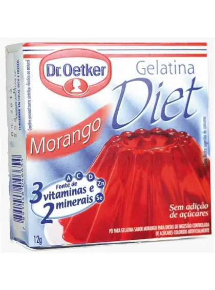 GELATINA DR. OETKER DIET MORANGO 12 G
