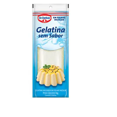 GELATINA DR. OETKER EM FOLHA SEM SABOR 10G