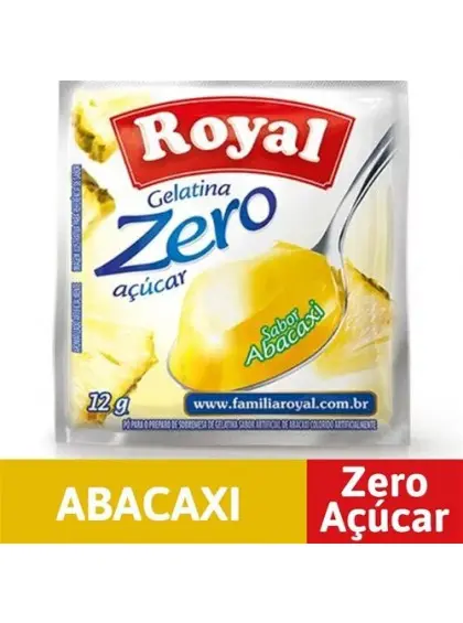 GELATINA ROYAL ZERO AÇUCAR ABACAXI 12 G