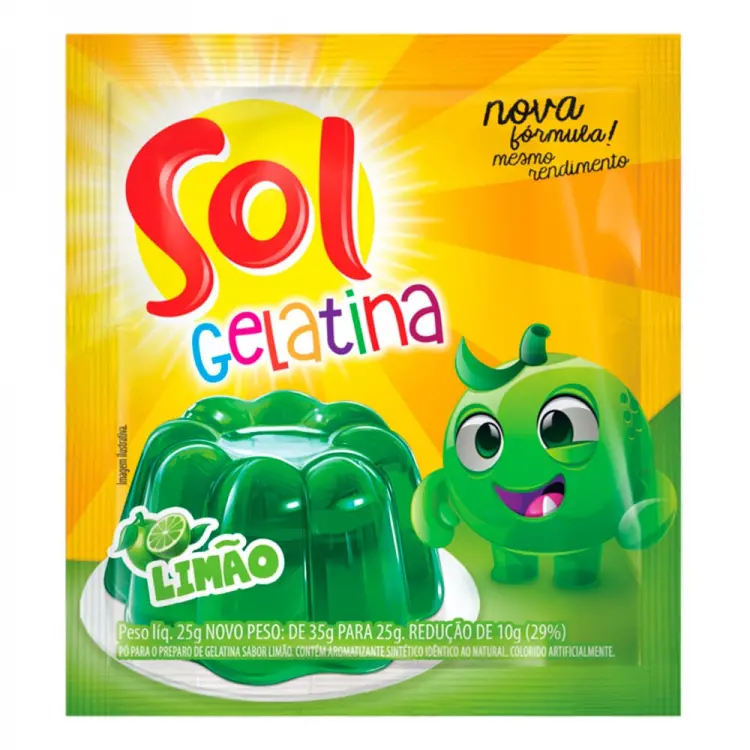 GELATINA SOL LIMÃO 25G