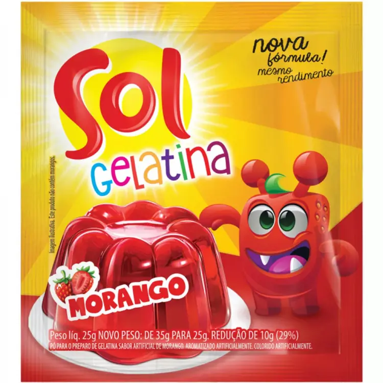 GELATINA SOL MORANGO 25G