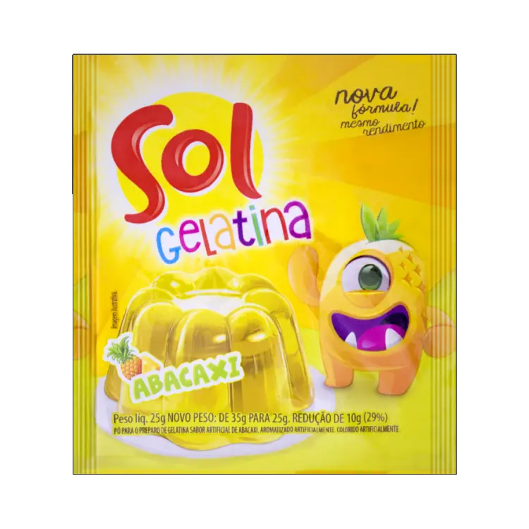 GELATINA SOL ABACAXI 25G