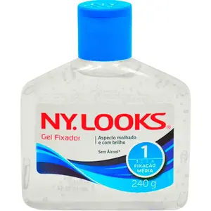 GEL FIXADOR NY LOOKS MÉDIA FIXAÇÃO 240G