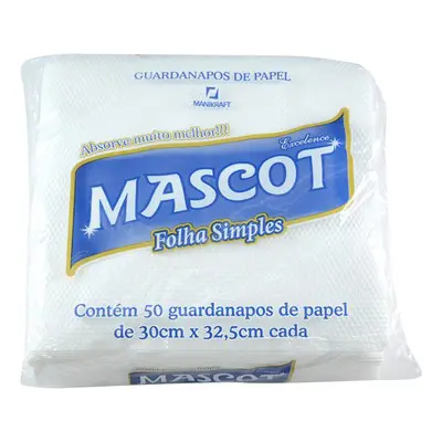 GUARDANAPO DE PAPEL MASCOT GRANDE 30X32,5 CM COM 50 UNIDADES