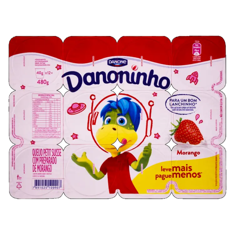 IOGURTE DANONINHO MORANGO 480 G