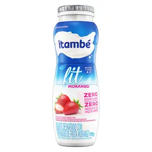 IOGURTE LÍQUIDO ITAMBE FIT LIGHT MORANGO 180G