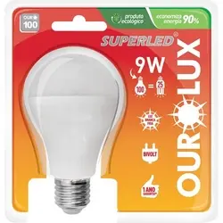 LÂMPADA BULBO DE LED 9W 6500K BRANCA BIVOLT 20031 OUROLUX