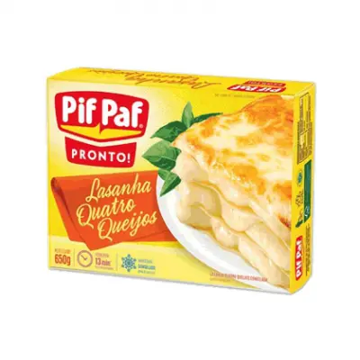 LASANHA PIF PAF QUATRO QUEIJOS 650G