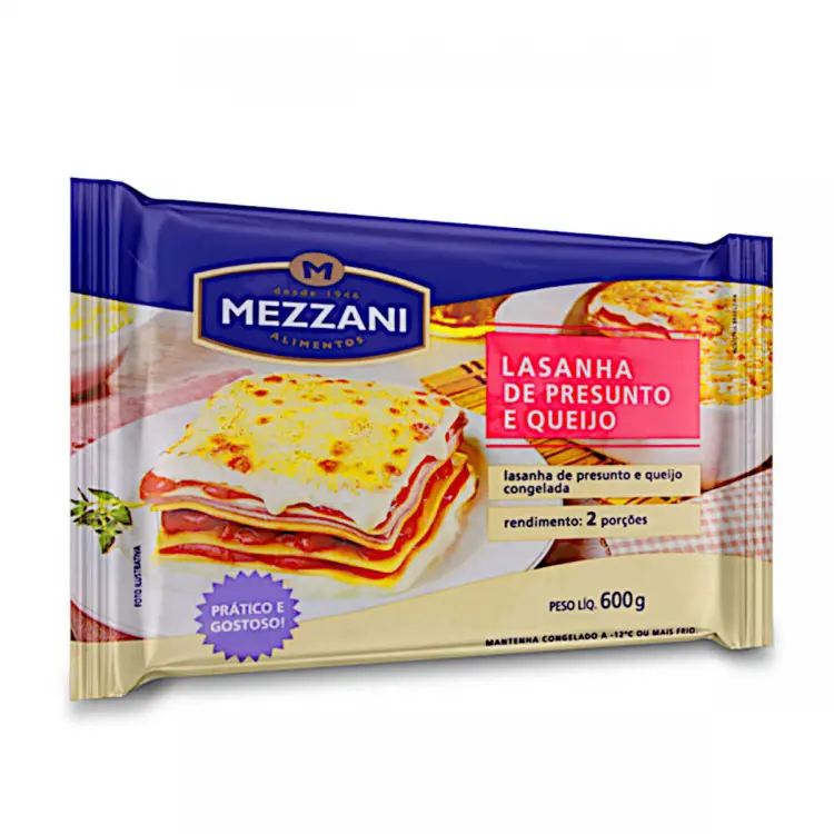 LASANHA MEZZANI PRESUNTO E QUEIJO 600G