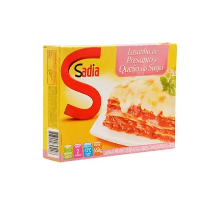 LASANHA SADIA PRESUNTO COM QUEIJO AO SUGO 650G