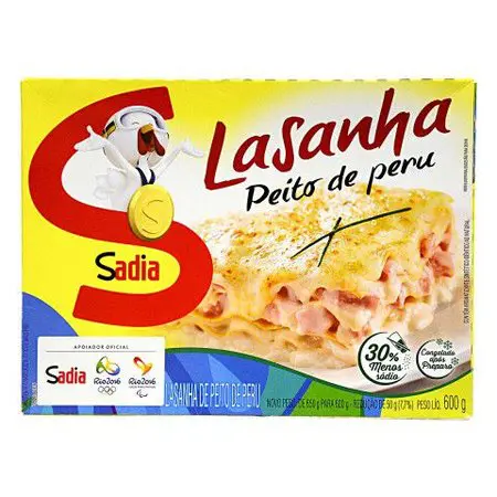 LASANHA SADIA PEITO DE PERU 600 G