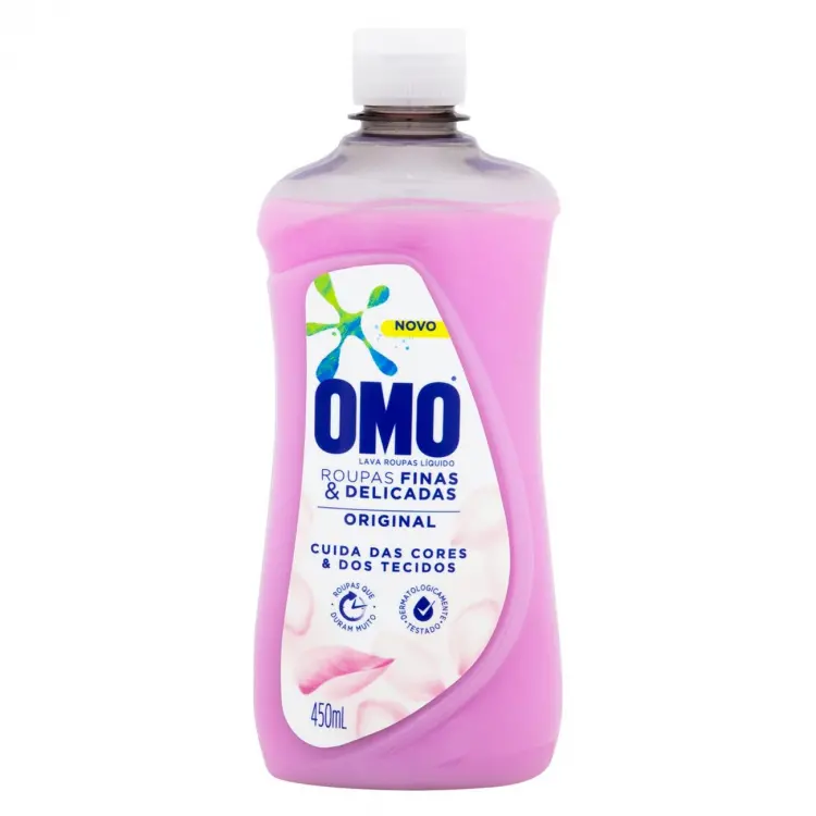 LAVA ROUPAS LÍQUIDO OMO DELICADAS ORIGINAL 450ML