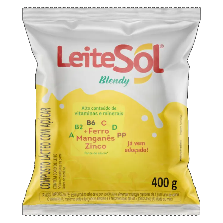 COMPOSTO LÁCTEO COM AÇÚCAR LEITESOL BLENDY 400 GRAMAS