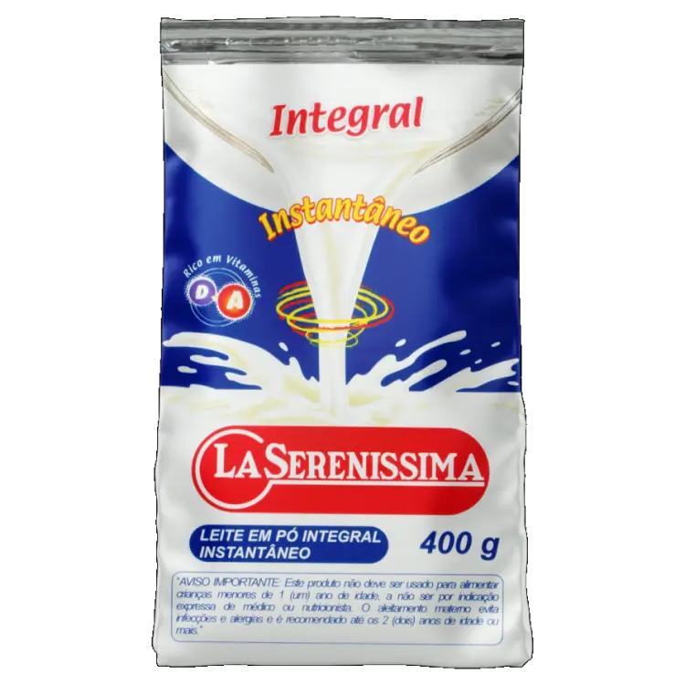 LEITE EM PÓ LA SERENISSIMA INTEGRAL INSTANTÂNEO 400 GRAMAS