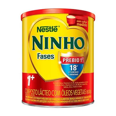 COMPOSTO LÁCTEO NINHO FASES 1+ 800 GRAMAS