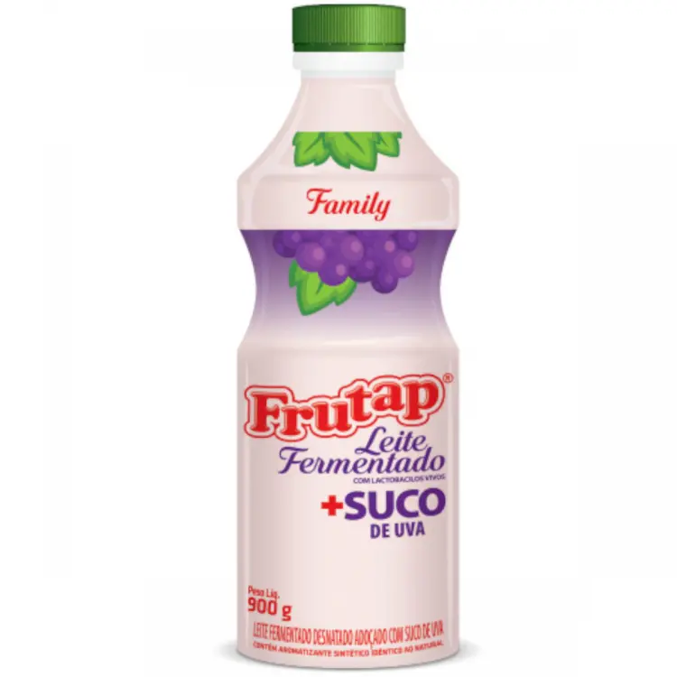 LEITE FERMENTADO FRUTAP COM SUCO DE UVA 900G