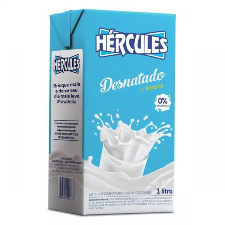 LEITE DESNATADO HÉRCULES 1L